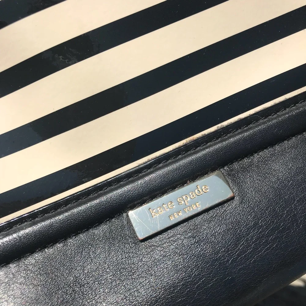 Kate Spade Chelsea Park Dome Satchel Matching Wristlet Stripe Set